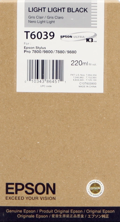 Epson T6039 lightlightblack Cartouche d'encre (C13T603900)