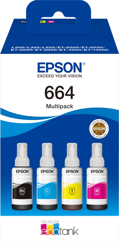 Epson 664 Multipack Noir(e) / Cyan / Magenta / Jaune (C13T664640)