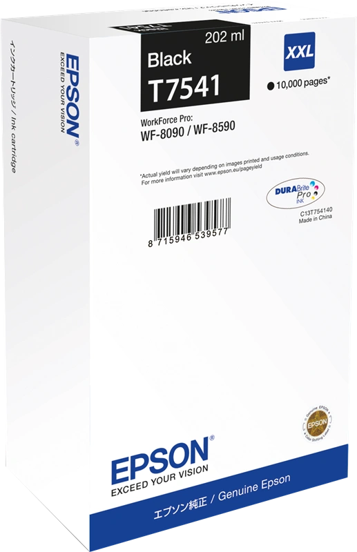 Epson T7541 XXL Noir(e) Cartouche d'encre (C13T75414N)