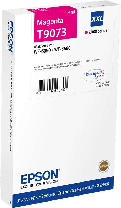 Epson T9073 XXL Magenta Cartouche d'encre (C13T90734N)