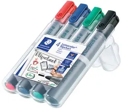 STAEDTLER Marqueur de conférence 356 Lumocolor, étui de 4
