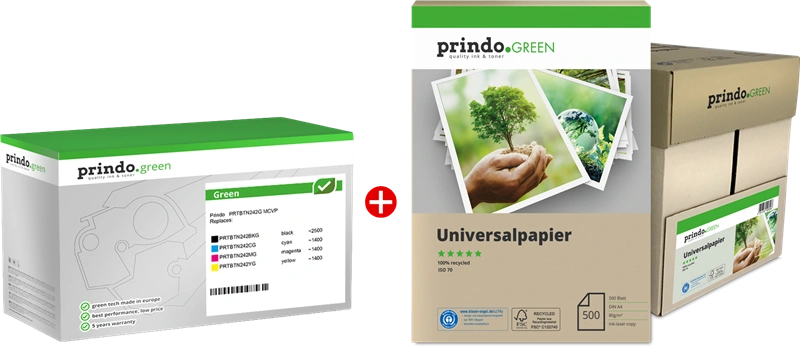 Prindo Green Noir(e) / Cyan / Magenta / Jaune / Blanc Value Pack
