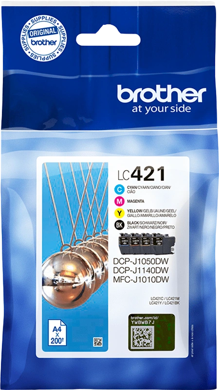 Brother LC-421 Multipack Noir(e) / Cyan / Magenta / Jaune (LC421VAL)