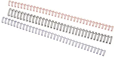 GBC Peigne à relier métal WireBind, A4, 34 boucles, 11 mm