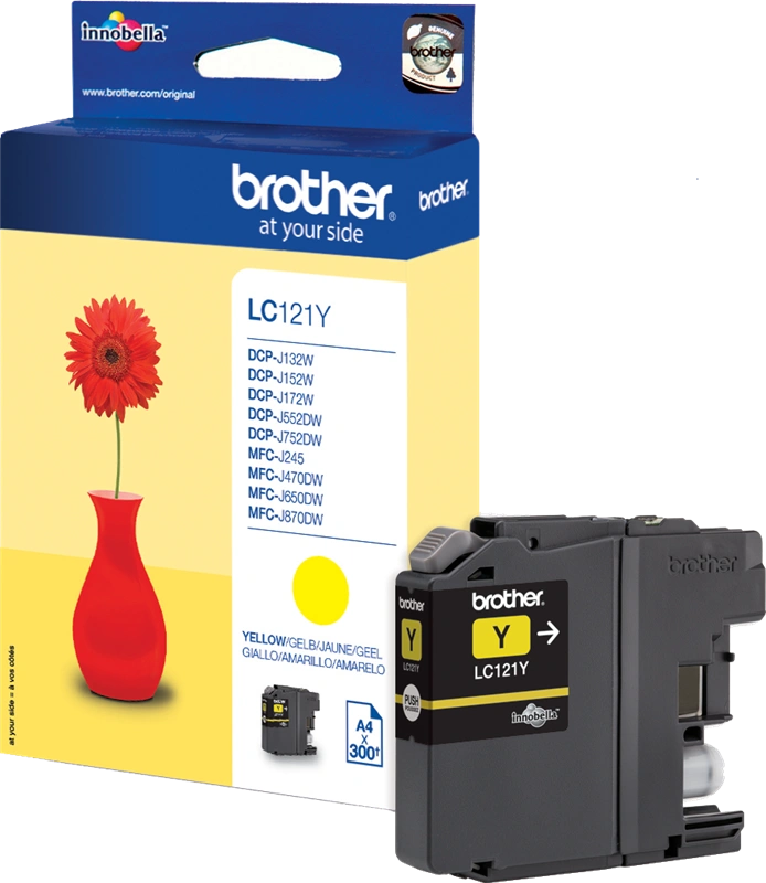 Brother LC121Y Jaune Cartouche d'encre