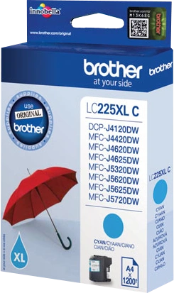 Brother LC225XLC Cyan Cartouche d'encre