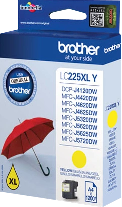 Brother LC225XLY Jaune Cartouche d'encre