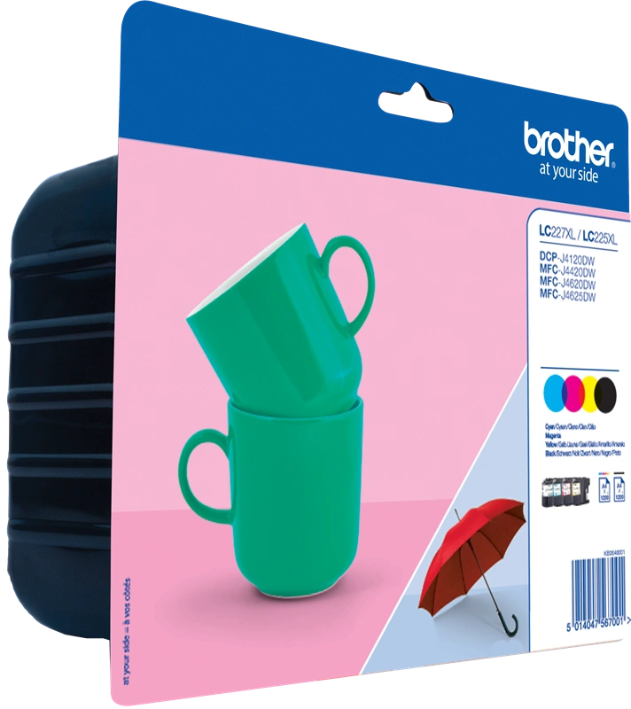 Brother LC-227XL+LC-225XL Noir(e) / Cyan / Magenta / Jaune Value Pack (LC227XLVALBPDR)