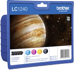 Brother LC-1240 Multipack Noir(e) / Cyan / Magenta / Jaune (LC1240VALBPDR)