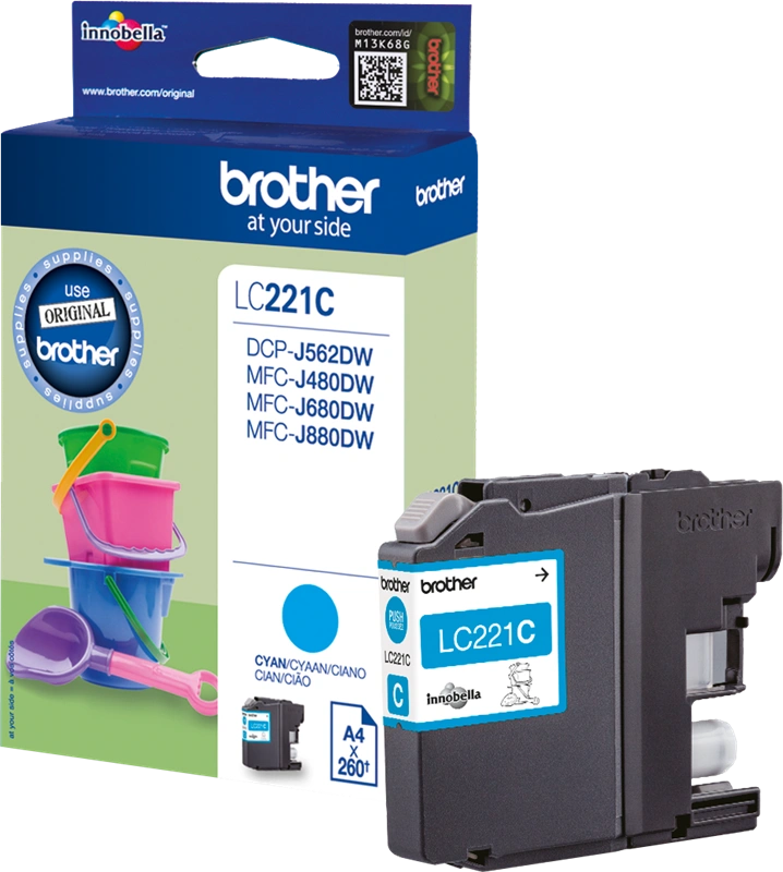Brother LC221C Cyan Cartouche d'encre