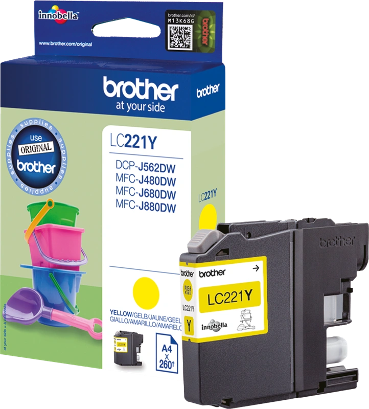 Brother LC221Y Jaune Cartouche d'encre