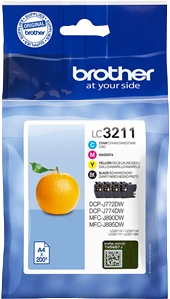 Brother LC-3211 Multipack Noir(e) / Cyan / Magenta / Jaune (LC3211VALDR)