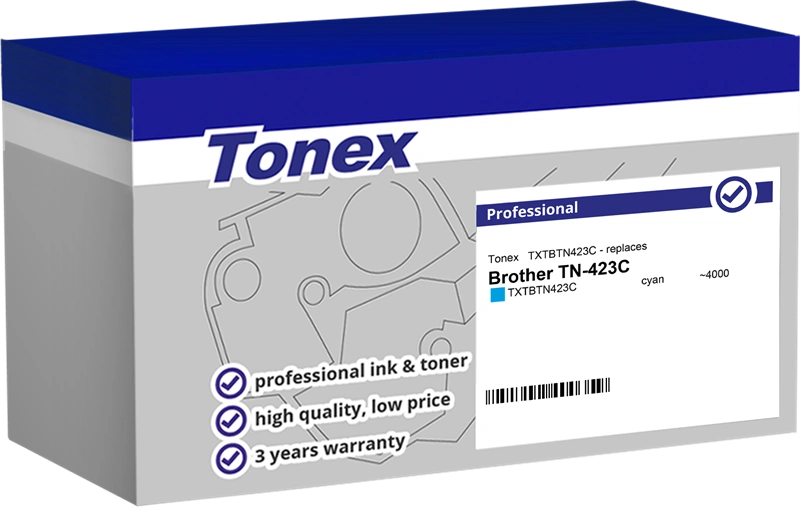 Compatible avec Brother TN-423C Tonex TXTBTN423C Cyan Toner ()