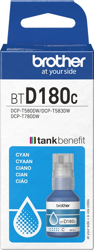 Brother BTD180C Cyan Cartouche d'encre