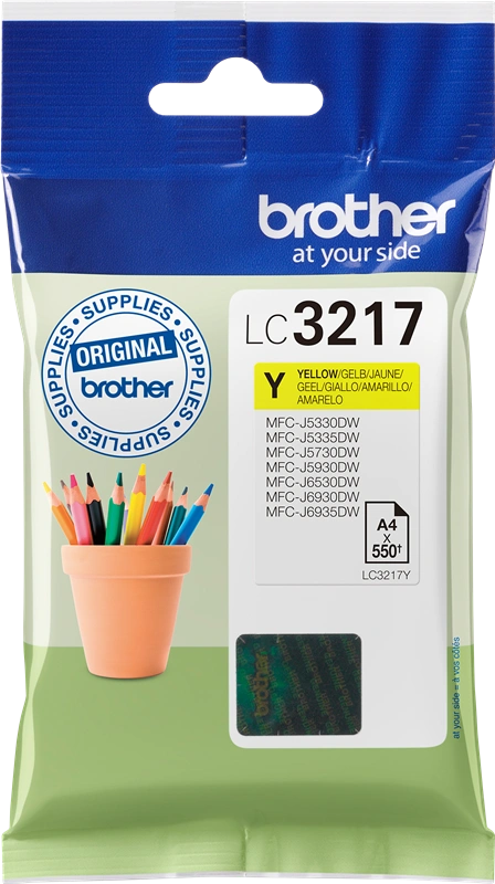 Brother LC3217Y Jaune Cartouche d'encre
