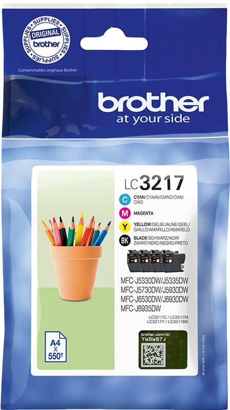Brother LC-3217 Multipack Noir(e) / Cyan / Magenta / Jaune (LC3217VALDR)