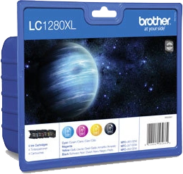 Brother LC-1280XL Multipack Noir(e) / Cyan / Magenta / Jaune (LC1280XLVALBPDR)