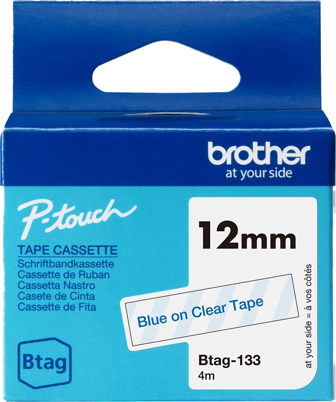 Brother Btag-133 Ruban Bleu sur incolore