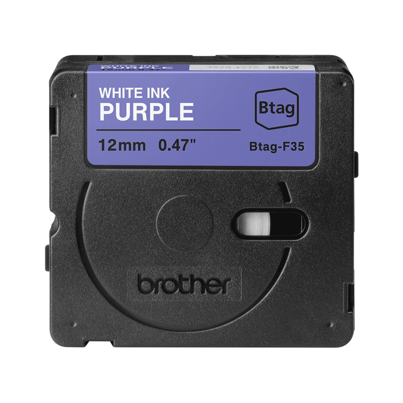 Brother Btag-F35 Ruban blanc sur violet