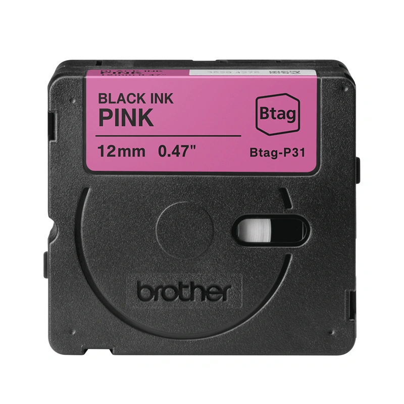 Brother Btag-P31 Ruban noir sur rose