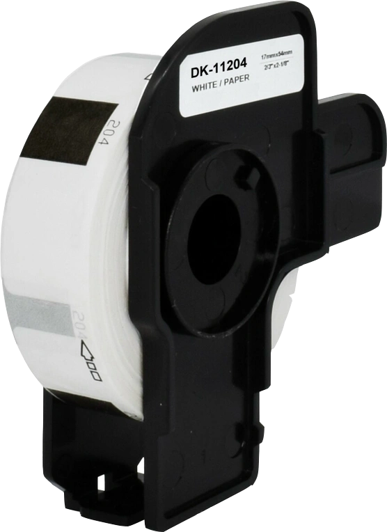Compatible avec Brother DK-11204 Étiquettes multi-usages 17x54mm Noir sur blanc Agfa Photo Noir sur blanc