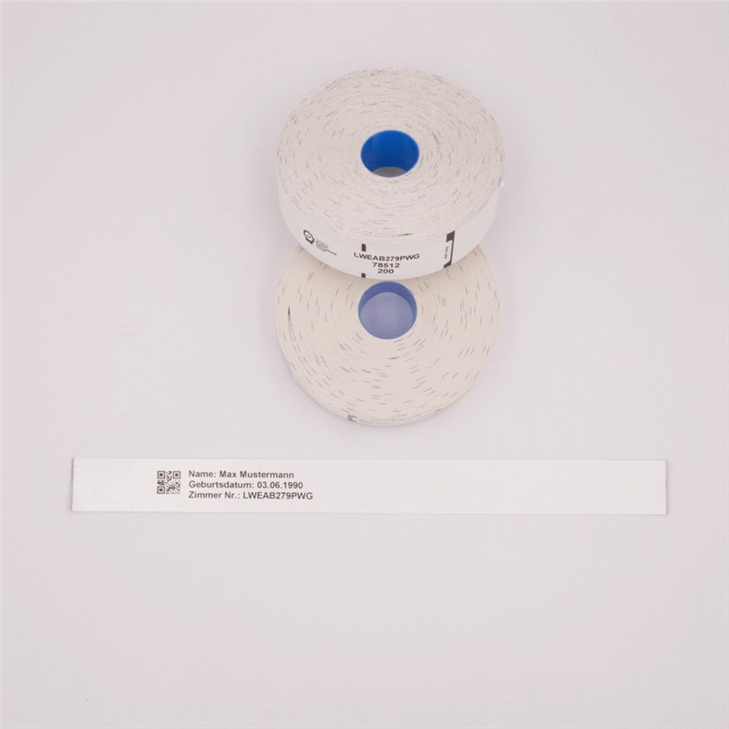 Brother Bracelet d'identification pour adultes, dimensions : 25 mm x 279 mm, 200 pièces par rouleau Blanc