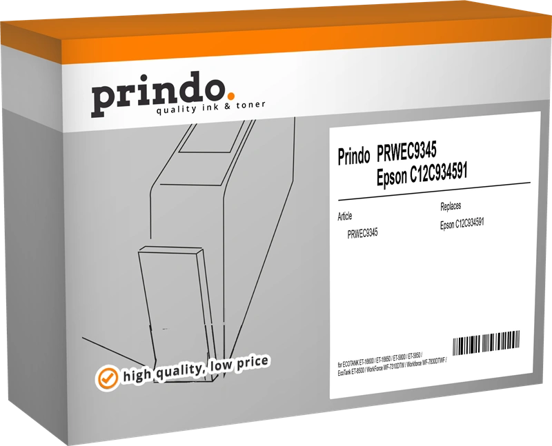 Compatible avec Epson C9345 (C12C934591) Prindo PRWEC9345 Unité de maintenance