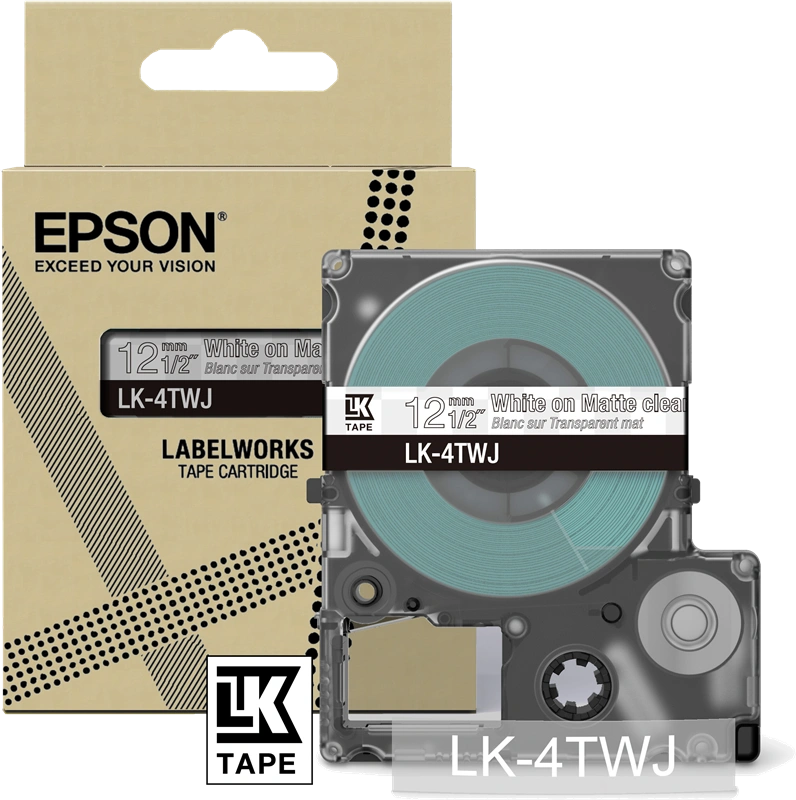 Epson LK-4TWJ Ruban BlancSurTransparent
