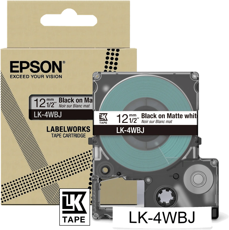 Epson LK-4WBJ Ruban Noir(e)SurBlanc
