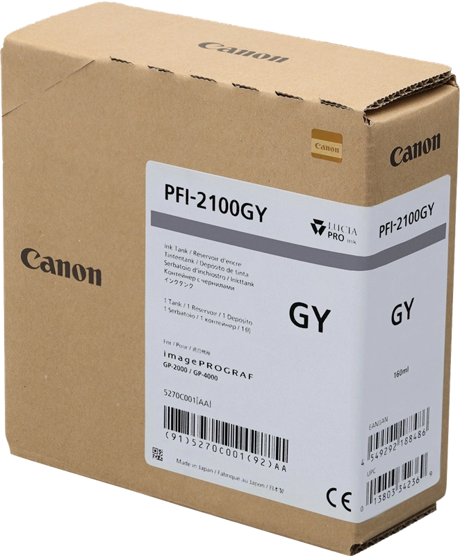 Canon PFI-2100gy Gris Cartouche d'encre (5270C001)