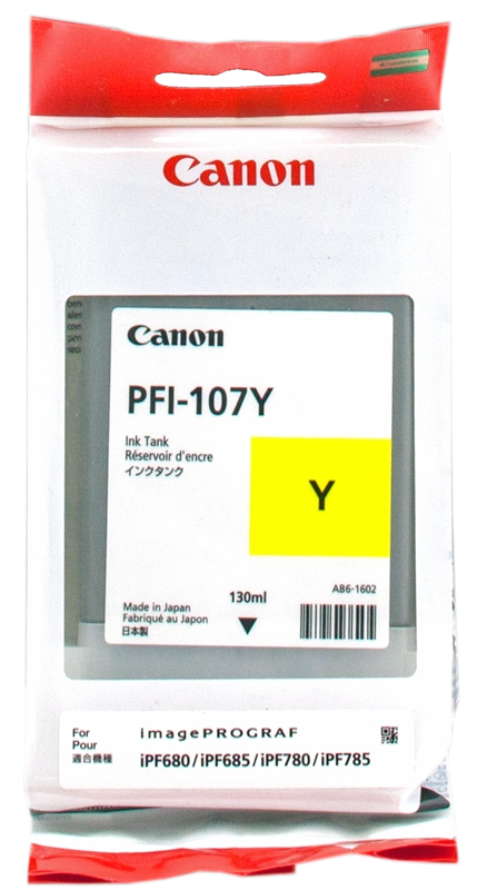Canon PFI-107y Jaune Cartouche d'encre (6708B001)