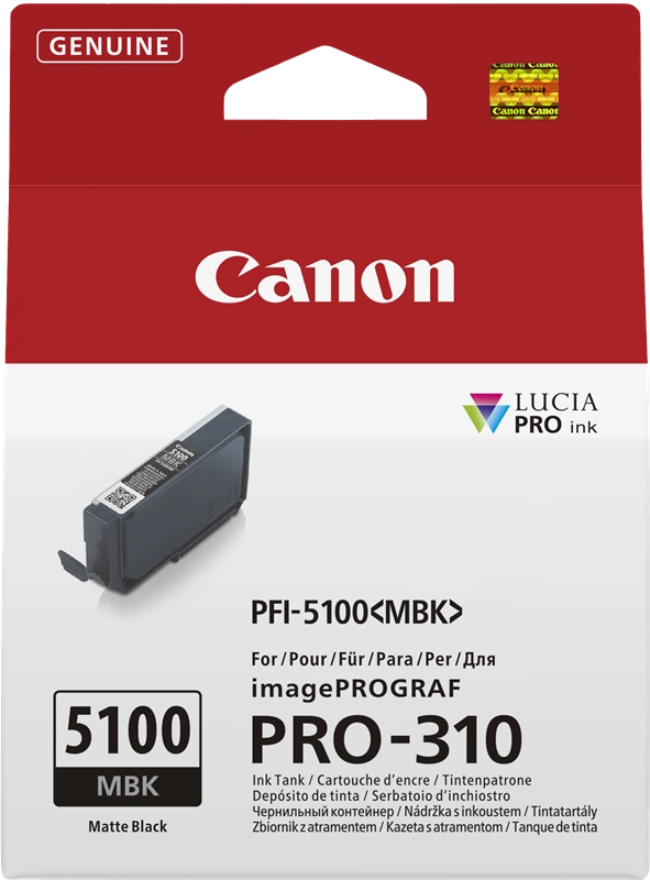 Canon PFI-5100mbk Noir (Matt) Cartouche d'encre (6951C001)