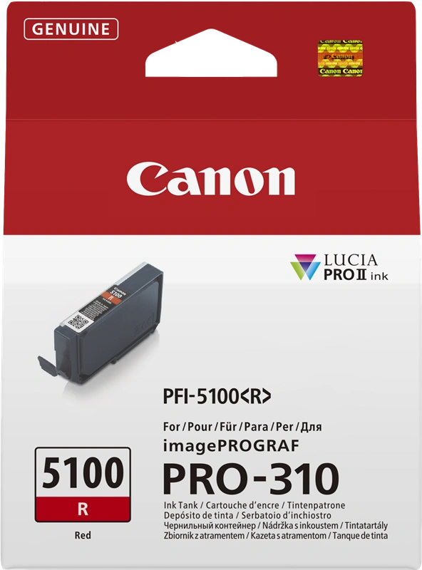 Canon PFI-5100r Rouge Cartouche d'encre (6958C001)