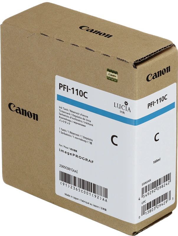 Canon PFI-110c Cyan Cartouche d'encre (2365C001)