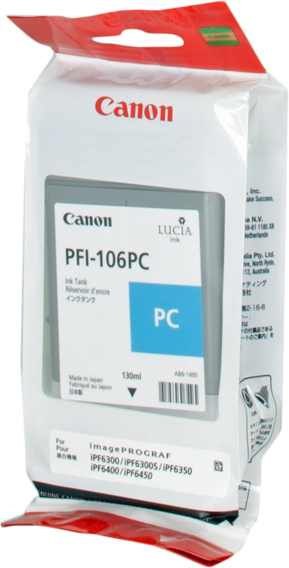 Canon PFI-106pc Cyan (Photo) Cartouche d'encre (6625B001)