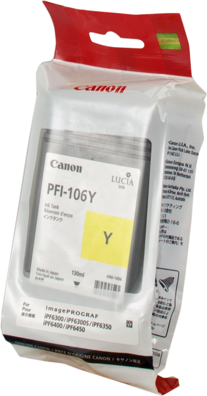 Canon PFI-106y Jaune Cartouche d'encre (6624B001)