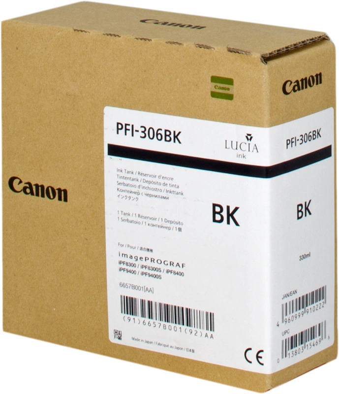 Canon PFI-306bk Noir(e) Cartouche d'encre (6657B001)