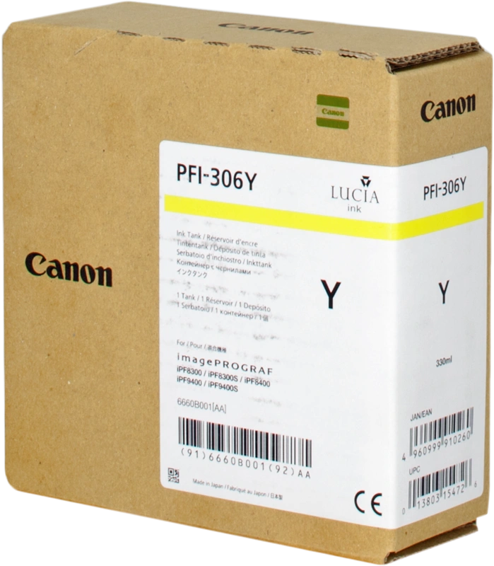 Canon PFI-306y Jaune Cartouche d'encre (6660B001)