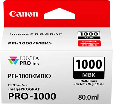 Canon PFI-1000mbk Noir (Matt) Cartouche d'encre (0545C001)
