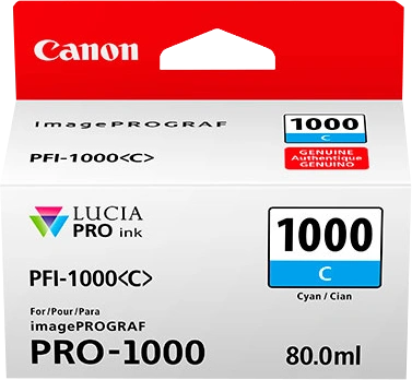 Canon PFI-1000c Cyan Cartouche d'encre (0547C001)
