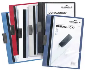 DURABLE Chemise à clip DURAQUICK, A4, rouge
