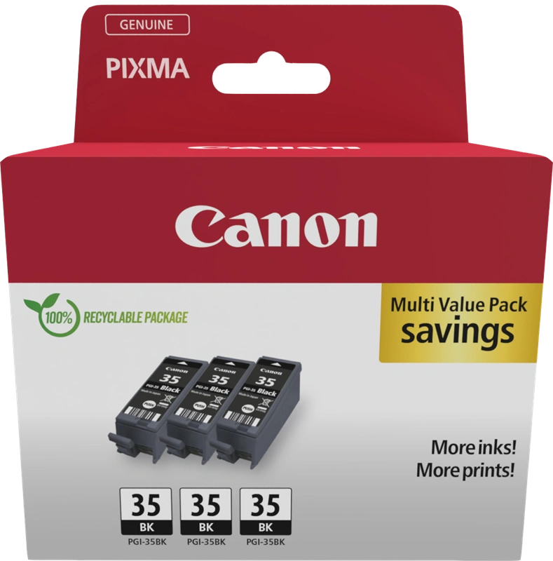 Canon PGI-35BK 3er Multipack Noir(e) (1509B028)