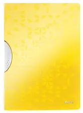LEITZ Chemise à clip WOW ColorClip, A4, PP, jaune métallisé