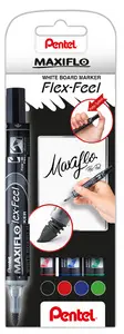 Pentel Marqueur pour tableau blanc Maxiflo Flex-Feel, kit