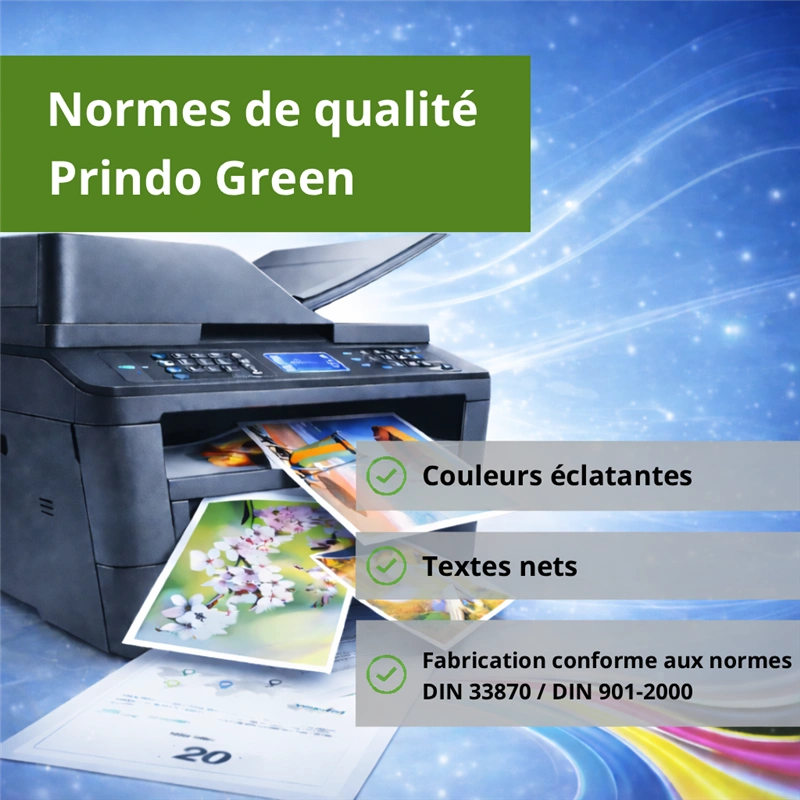 Compatible avec Canon CLI-571y Jaune (0388C001) Prindo Green Jaune Cartouche d'encre
