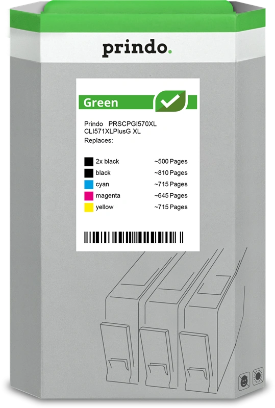 Prindo Green XL Multipack Noir(e) / Noir(e) / Cyan / Magenta / Jaune