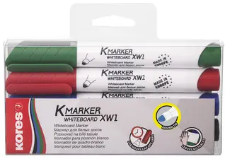 Kores Marqueur pour tableau blanc "K-Marker", étui de 4