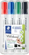 STAEDTLER Marqueur tableau blanc 351B Lumocolor, étui de 4