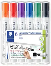 STAEDTLER Marqueur tableau blanc 351B Lumocolor, étui de 6