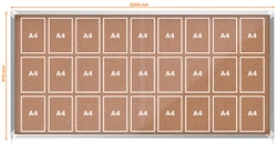 nobo Vitrine d'affichage Premium Plus, fond en liège, 8x A4